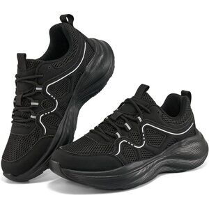 ⚡Womens All Black Mesh Walking Comfortable Lightweight Tennis Sneakers Shoes